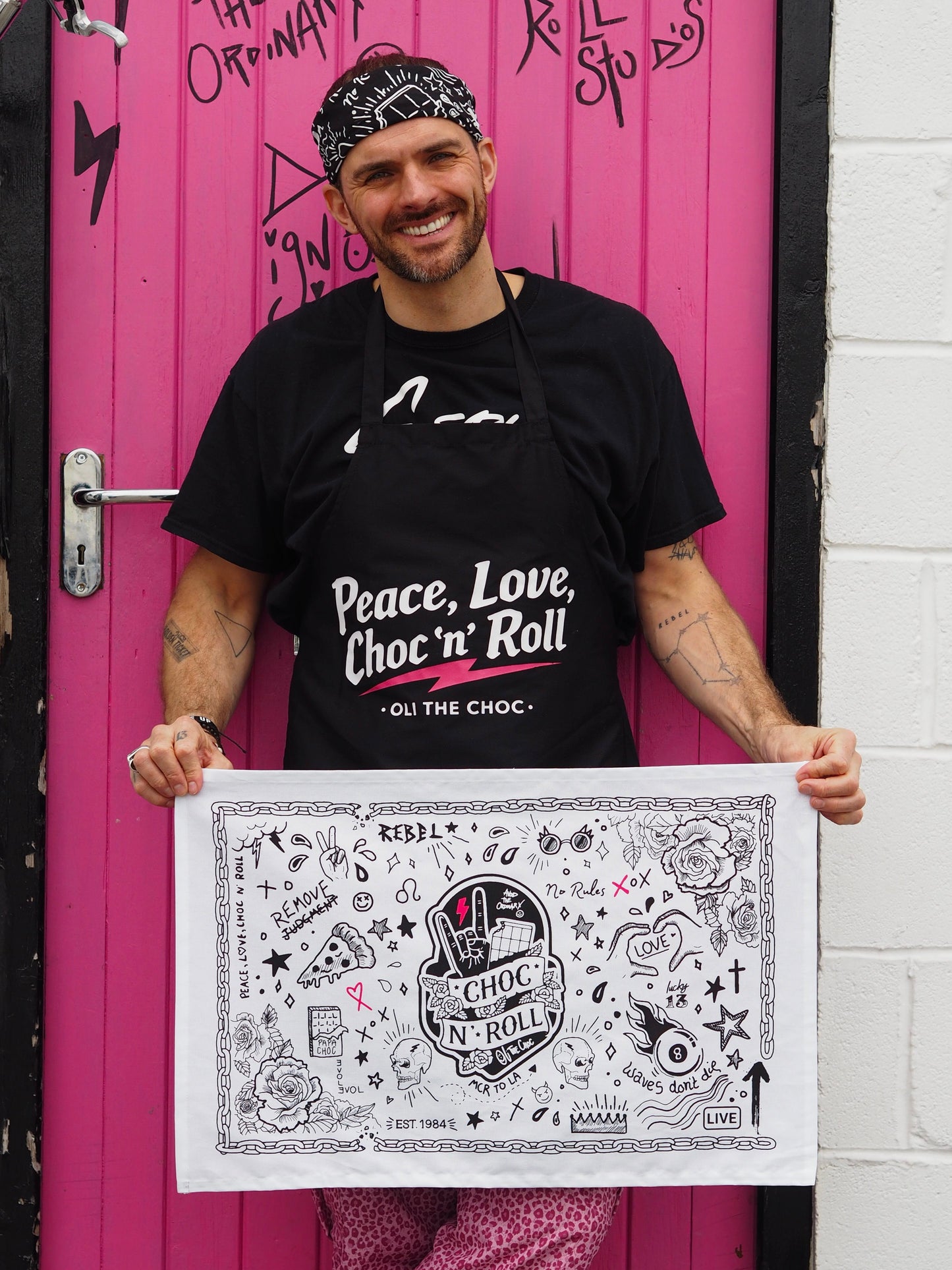 Choc ‘n’ Roll Tea Towel