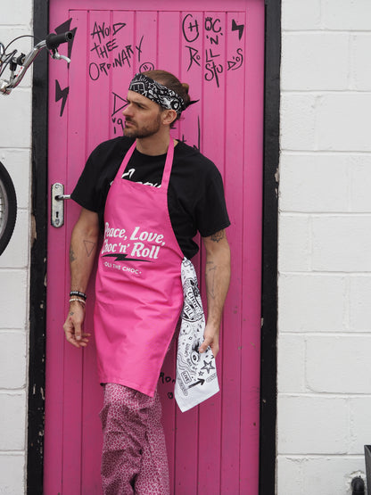 Choc ‘n’ Roll Apron Adult Pink