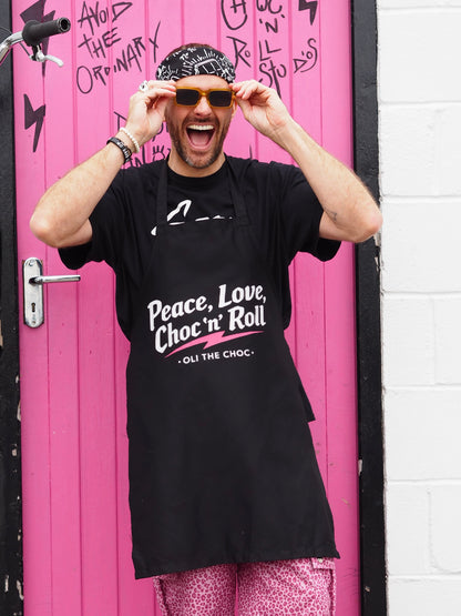 Choc ‘n’ Roll Apron Adult Black