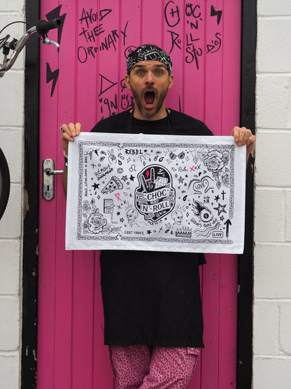 Choc ‘n’ Roll Tea Towel