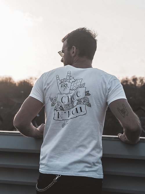 Choc 'N' Roll Tee White