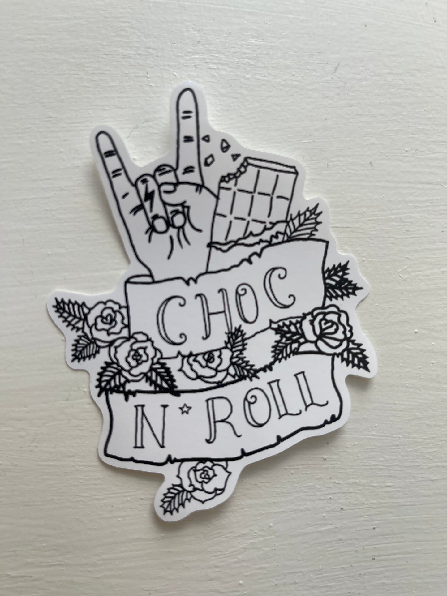 Choc ‘n’ Roll Vinyl Sticker